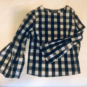 Black and White Buffalo Check Blouse